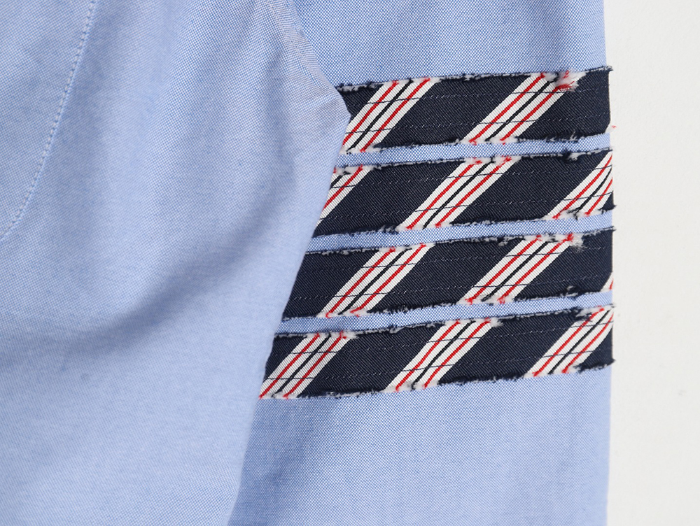 Thom Browne Oxford Classic Cuff Tricolor Long Sleeve Shirt TSK1