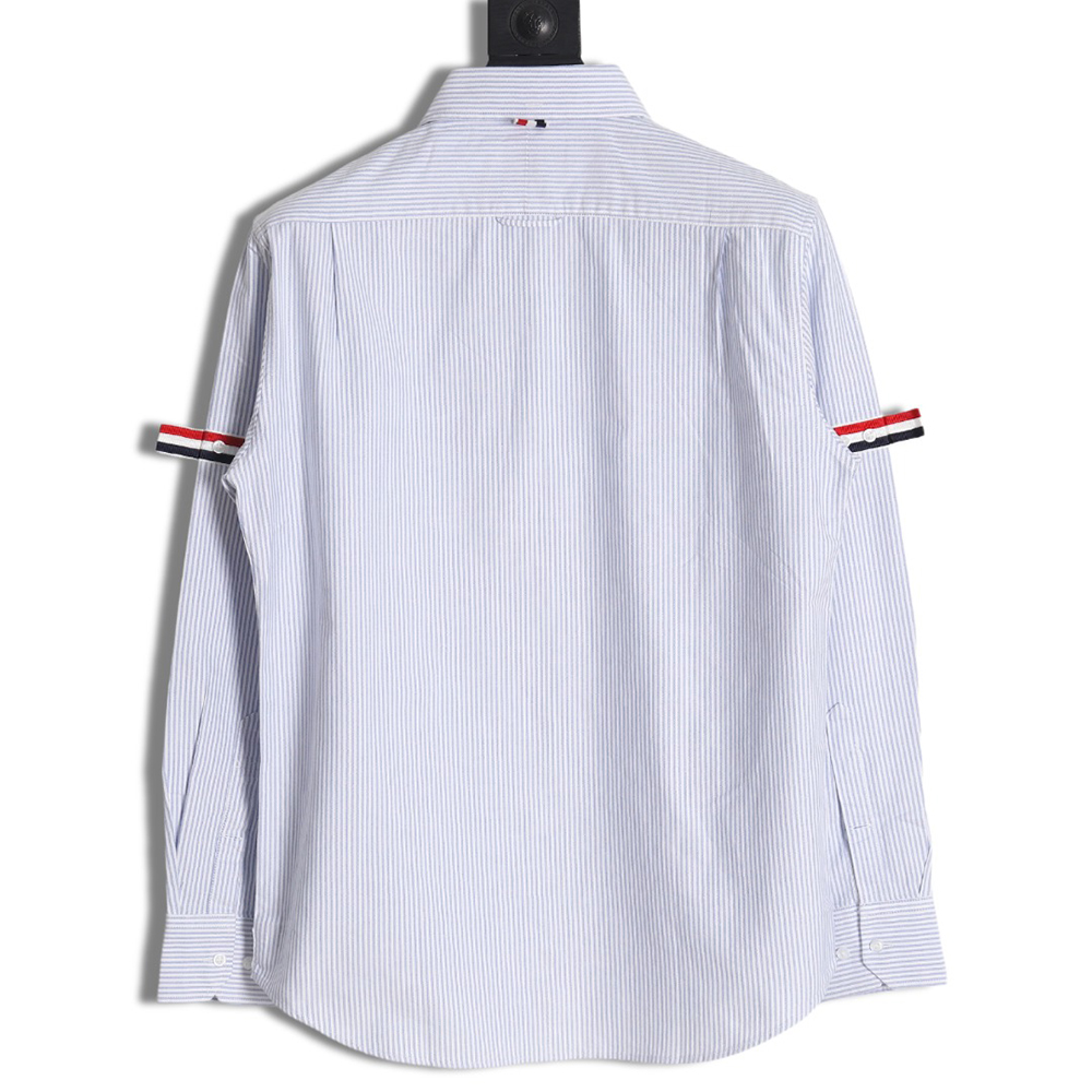 Thom Browne Oxford Classic Cuff Stripe Long Sleeve Shirt
