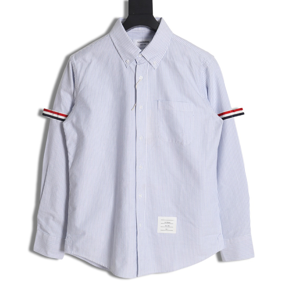 Thom Browne Oxford Classic Cuff Stripe Long Sleeve Shirt