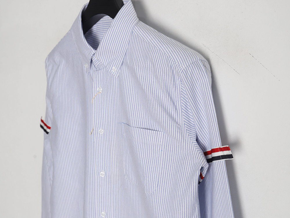 Thom Browne Oxford Classic Cuff Stripe Long Sleeve Shirt