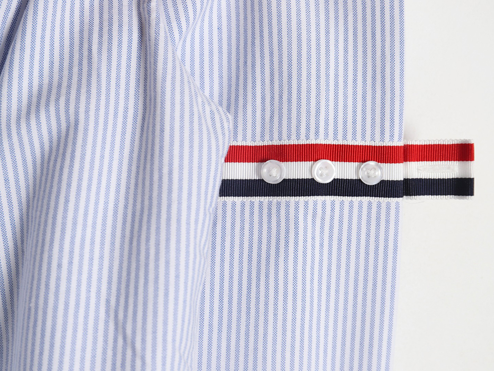 Thom Browne Oxford Classic Cuff Stripe Long Sleeve Shirt