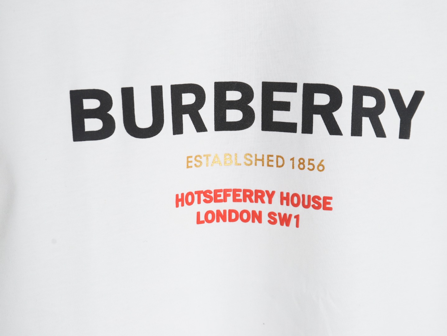 Burberry lettering logo print crew neck short sleeves
