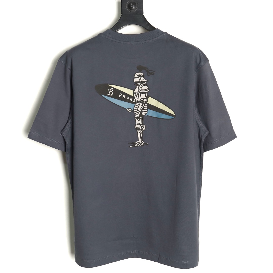 Burberry War Horse Surf Skate Print Short Sleeve T-Shirt TSK1