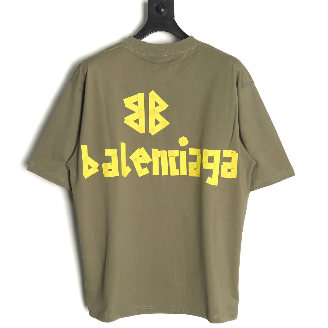 Balenciaga Tape Print Short Sleeve T-Shirt TSK2