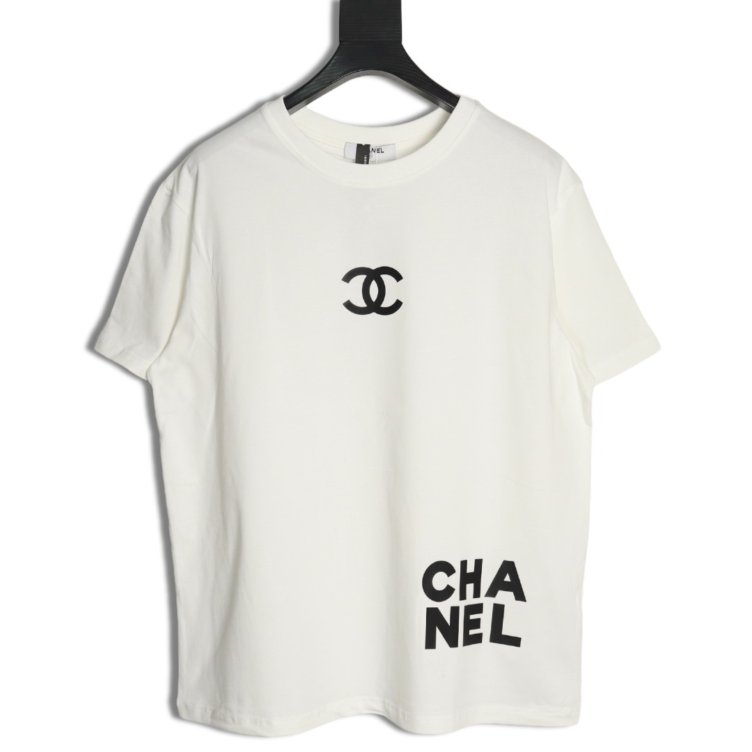 Chanel chest press rubber short sleeve T-shirt