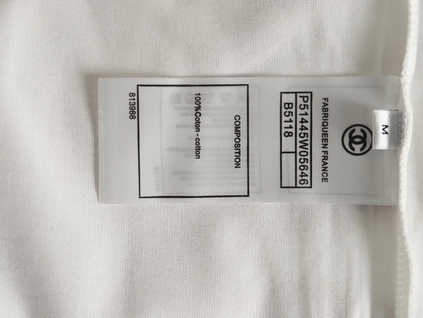 Chanel chest press rubber short sleeve T-shirt