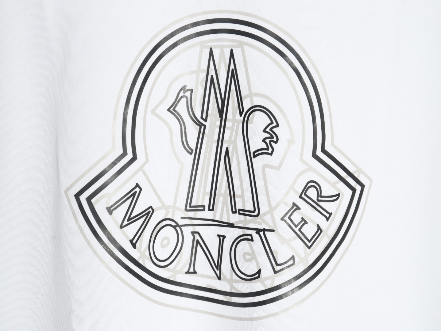 Moncler overlapping logo print short sleeves