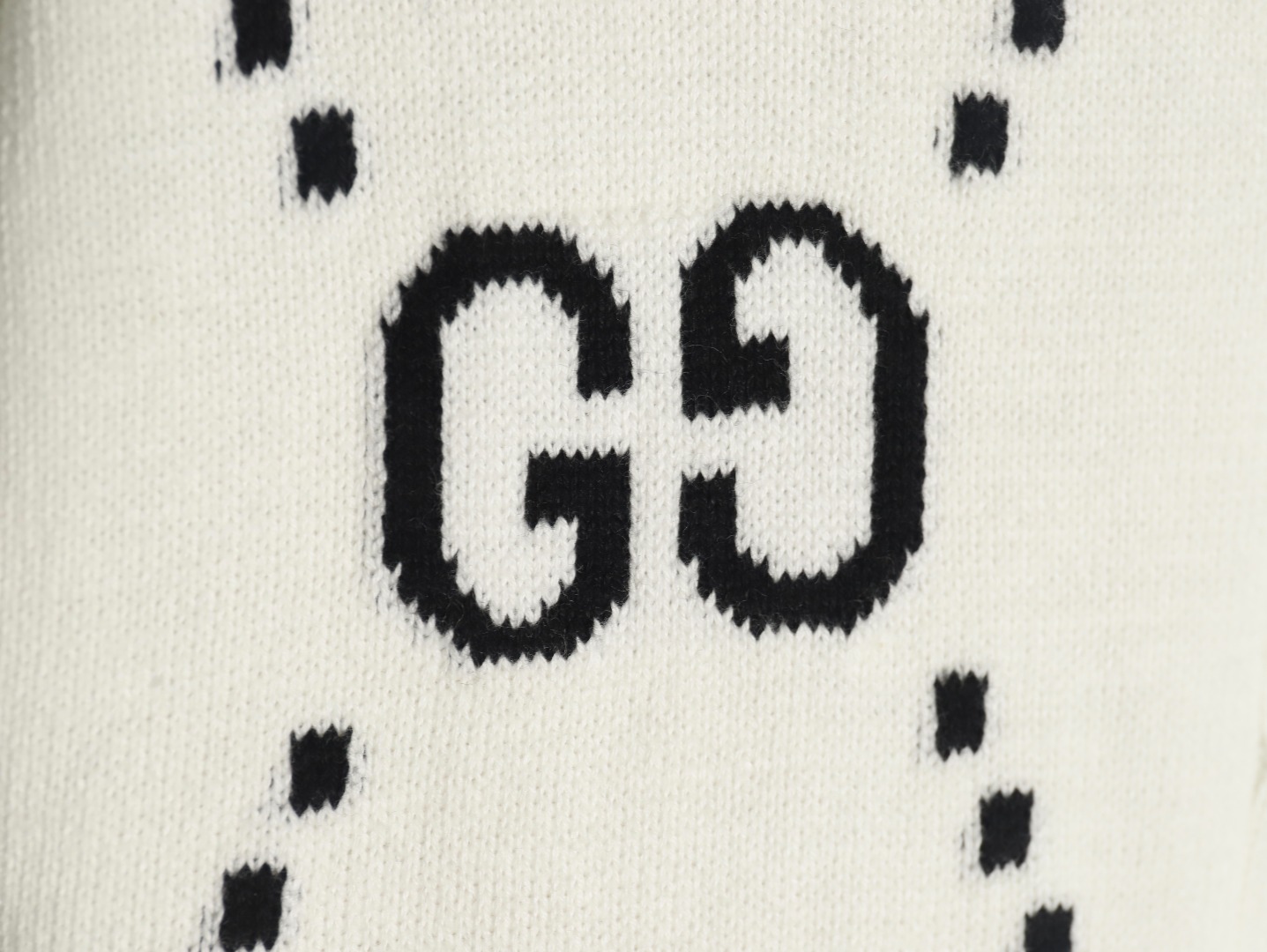 Gucci Double G jacquard cable-knit Polo short sleeves