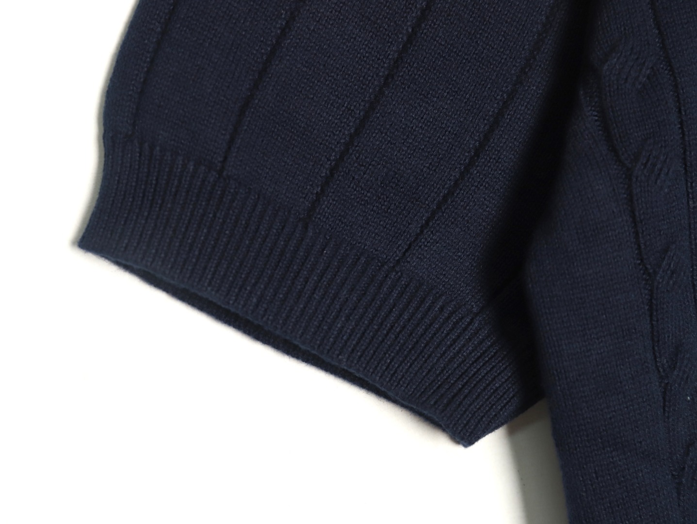 Gucci Double G jacquard cable-knit Polo short sleeves TSK1