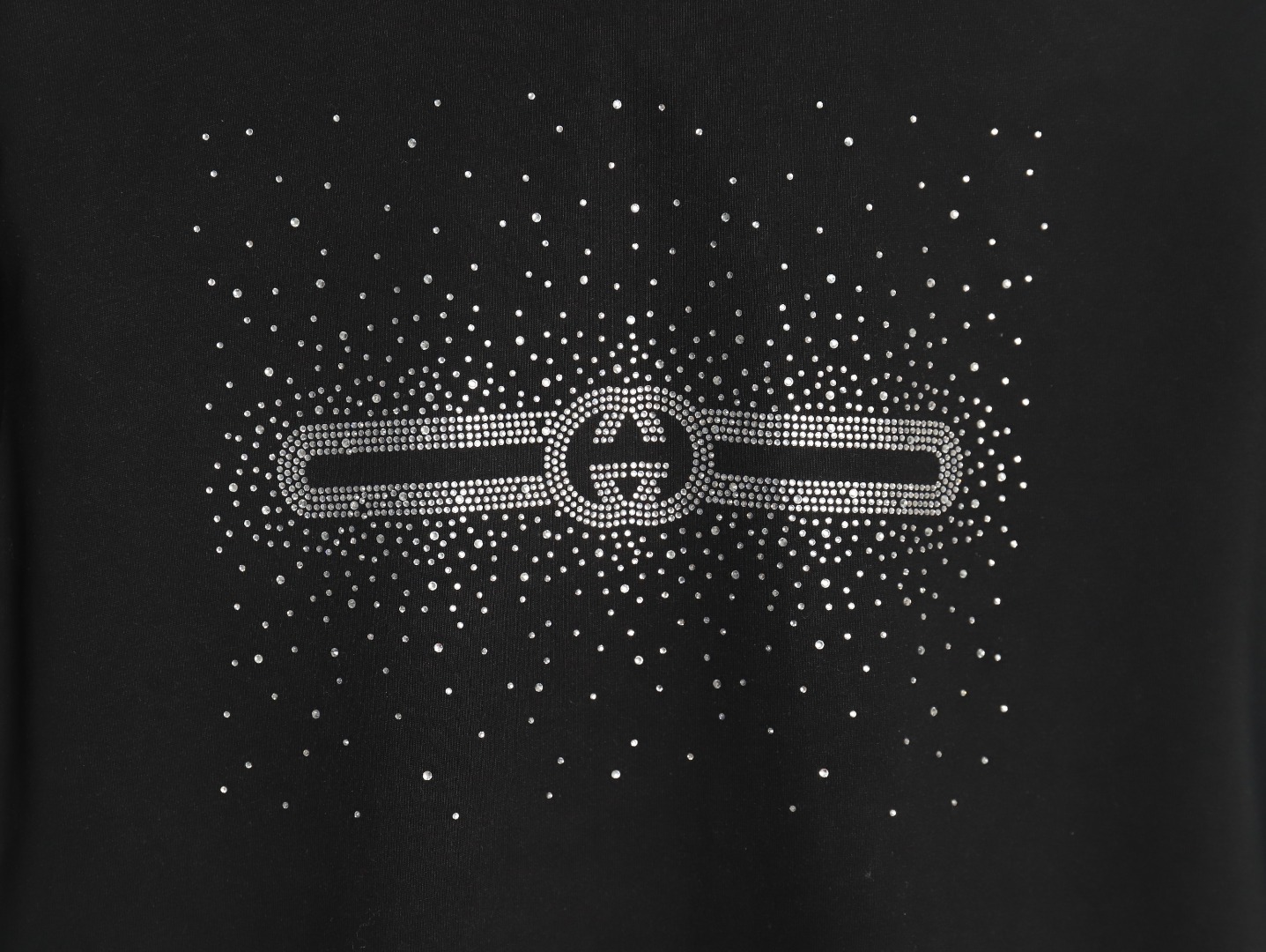 Gucci hot rhinestone letter logo short sleeves TSK1