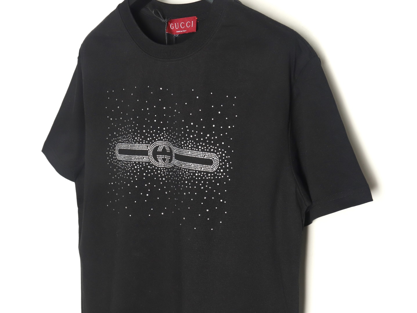 Gucci hot rhinestone letter logo short sleeves TSK1