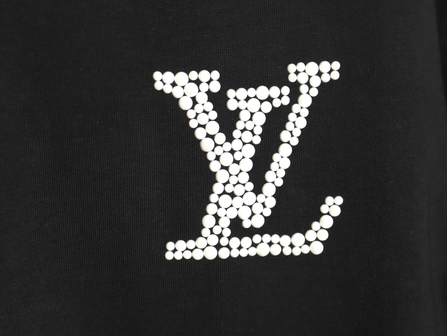 Louis Vuitton pearl hot diamond letter logo short sleeve TSK1