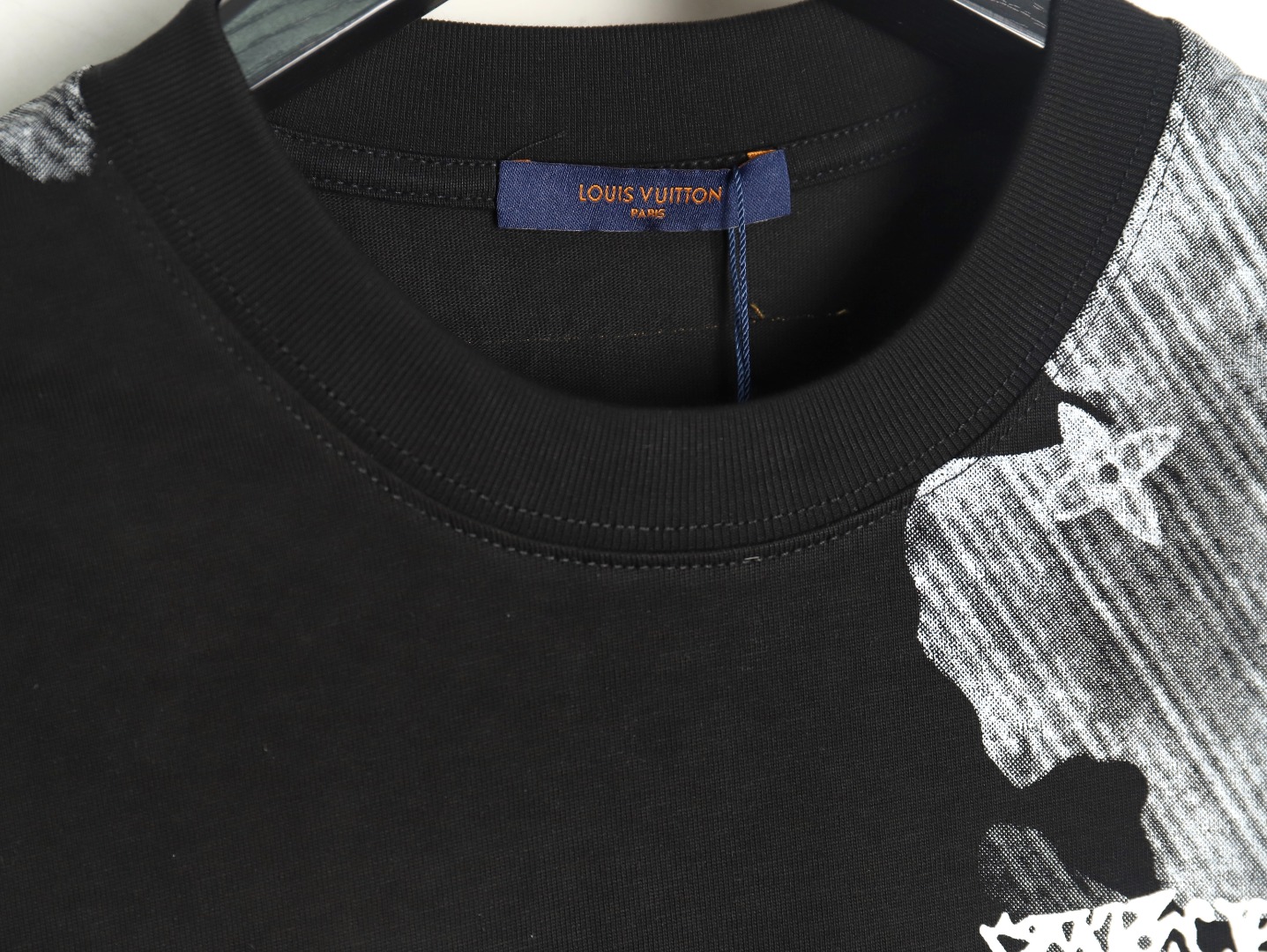 Louis Vuitton ink smudged letters printed short sleeves TSK1