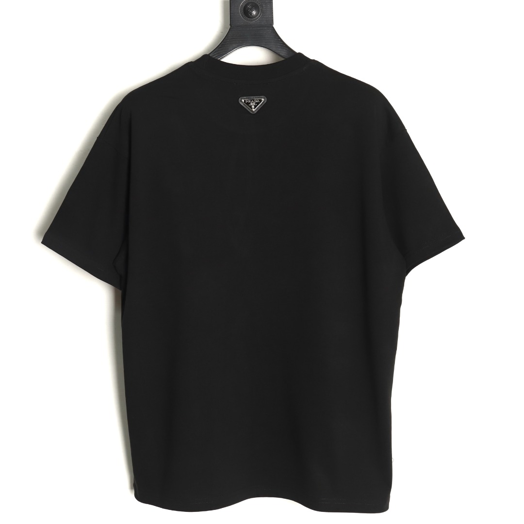 Prada Classic Anchor Triangle Print Round Neck T-Shirt TSK1