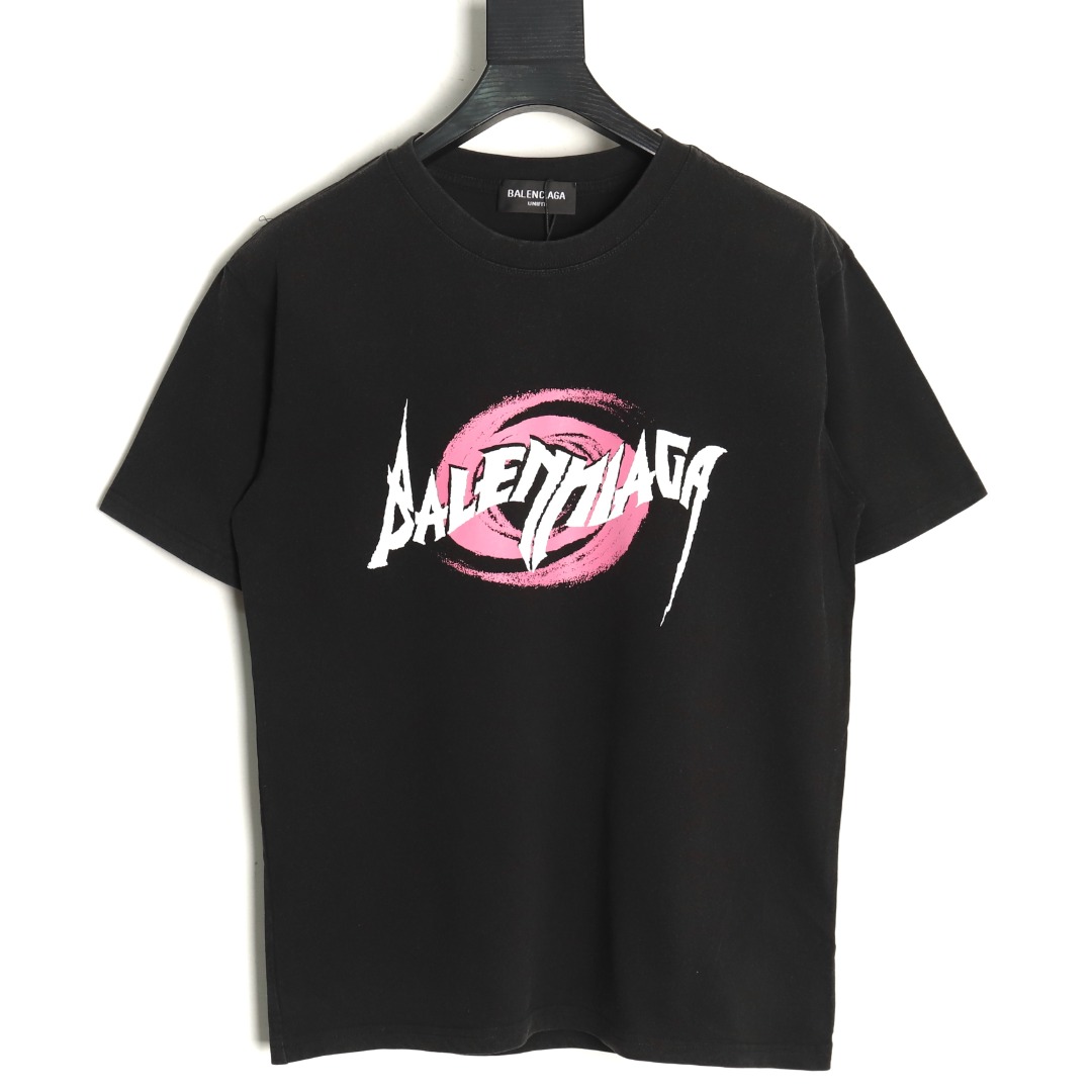 Balenciaga graffiti art letter logo print short-sleeved T-shirt
