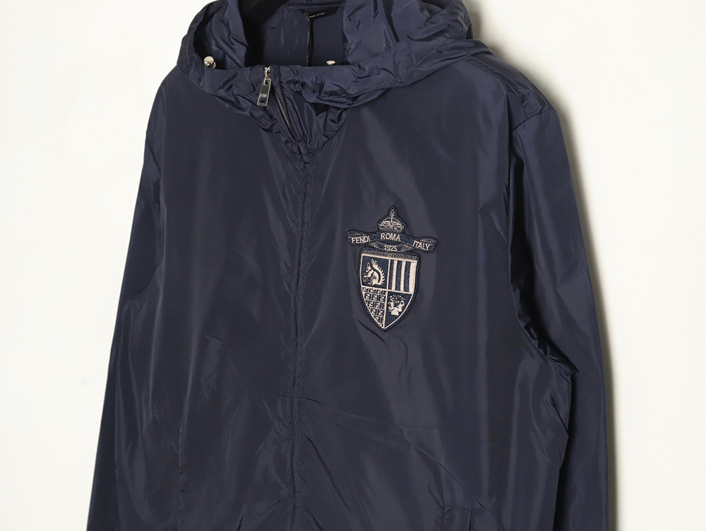 Fendi badge hooded jacket