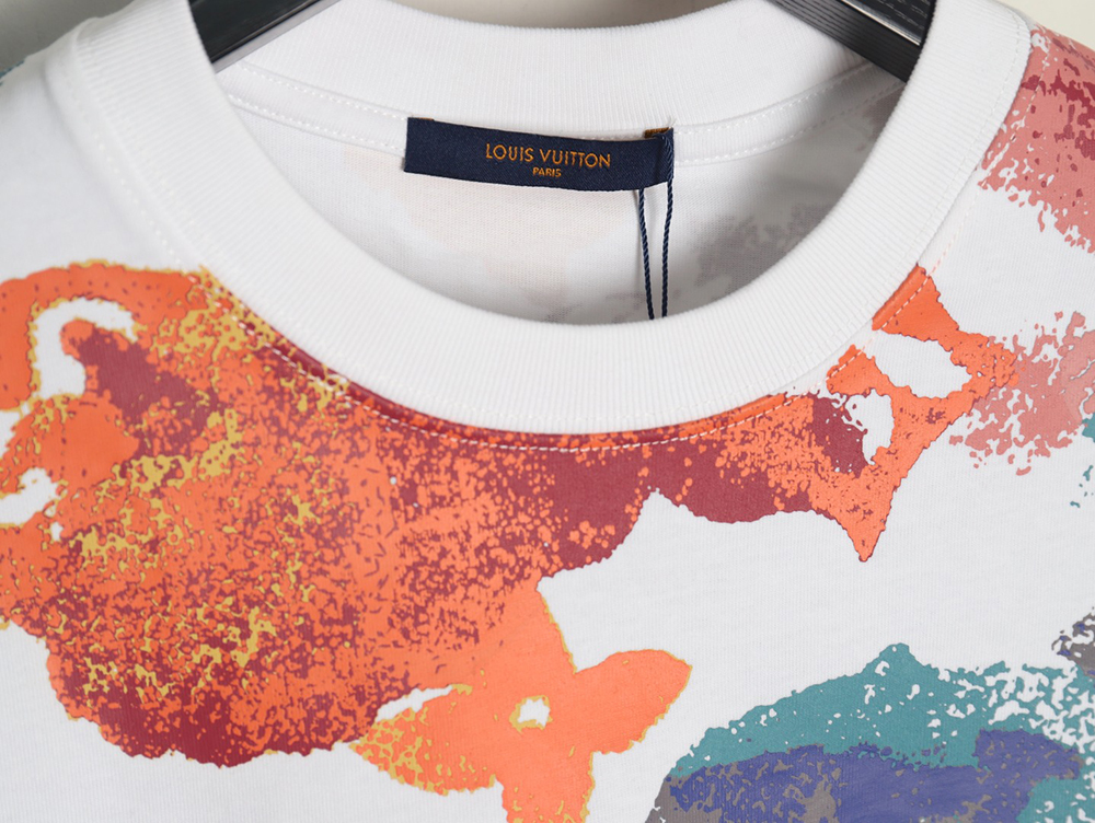 Louis Vuitton ink-dyed monogram print short-sleeves