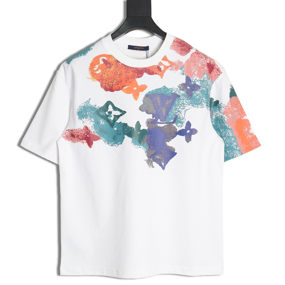 Louis Vuitton ink-dyed monogram print short-sleeves