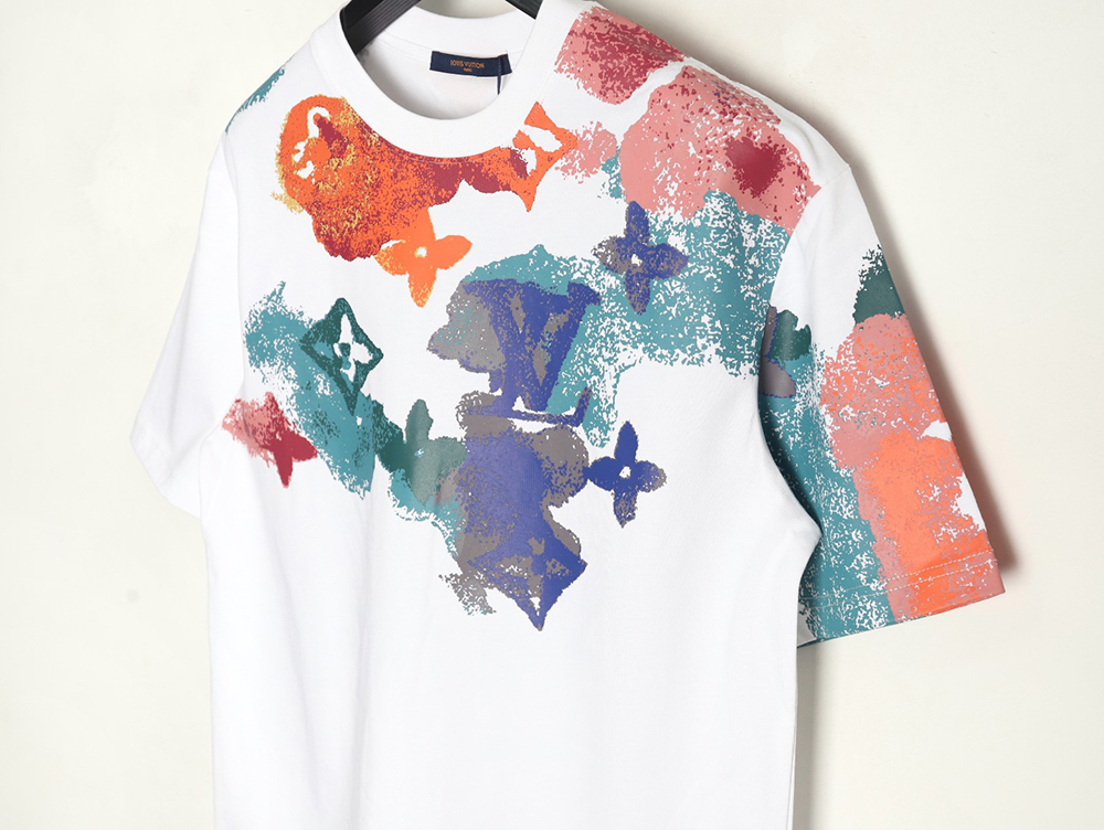 Louis Vuitton ink-dyed monogram print short-sleeves