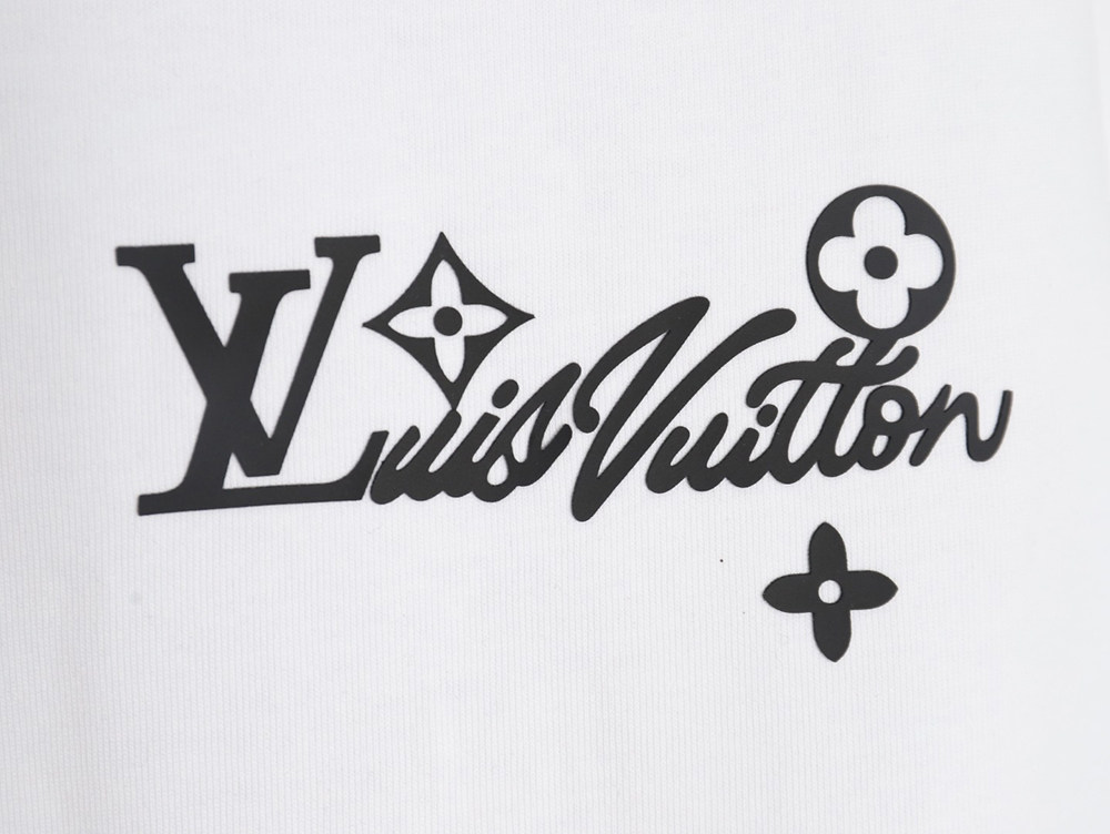 Louis Vuitton Laminating Lettering Hot Diamond Short Sleeves