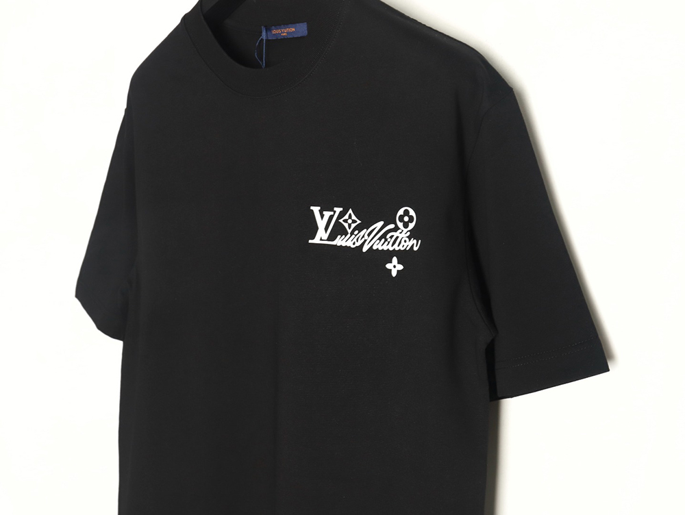 Louis Vuitton Laminating Lettering Hot Diamond Short Sleeves TSK1