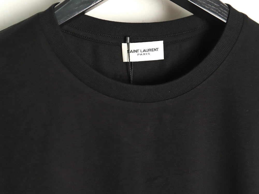 Saint Laurent chest logo embroidery short sleeves