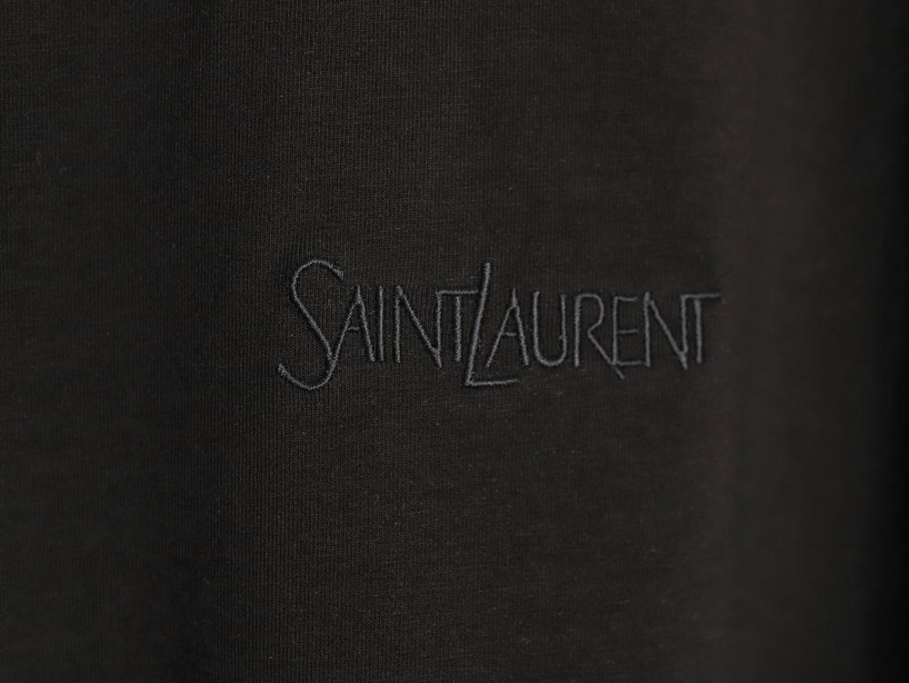 Saint Laurent chest logo embroidery short sleeves