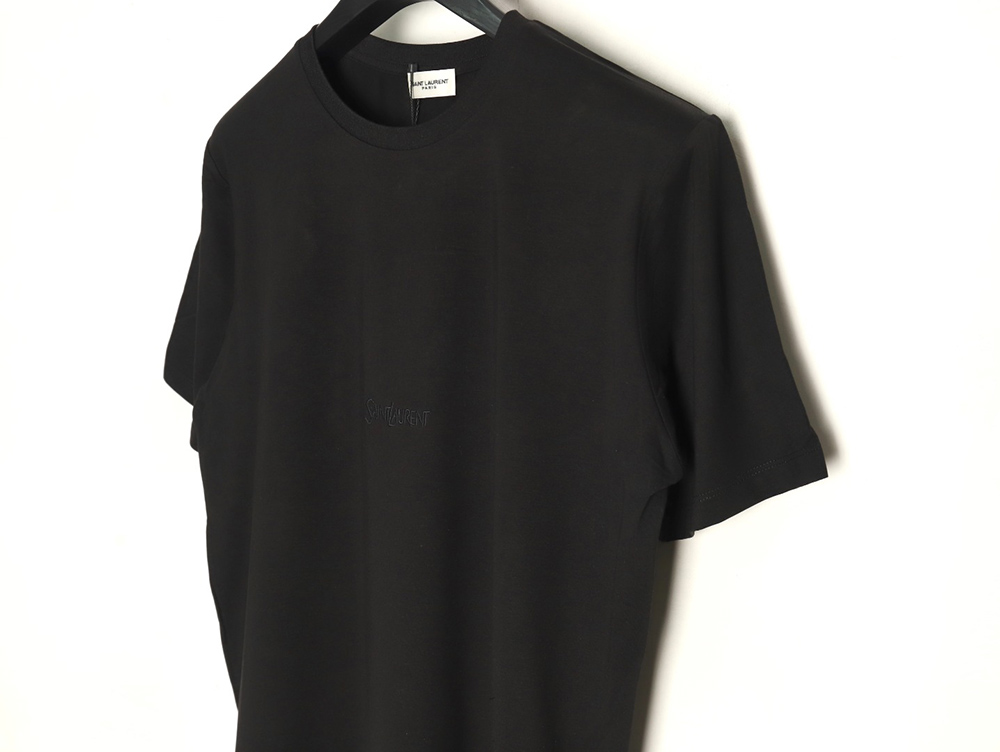 Saint Laurent chest logo embroidery short sleeves