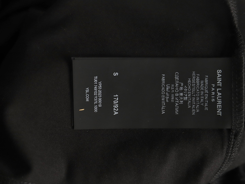 Saint Laurent chest logo embroidery short sleeves