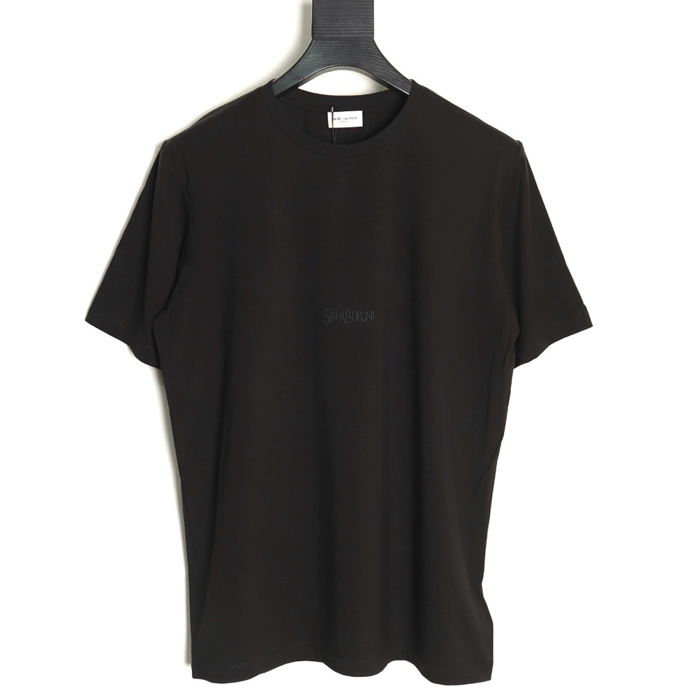 Saint Laurent chest logo embroidery short sleeves