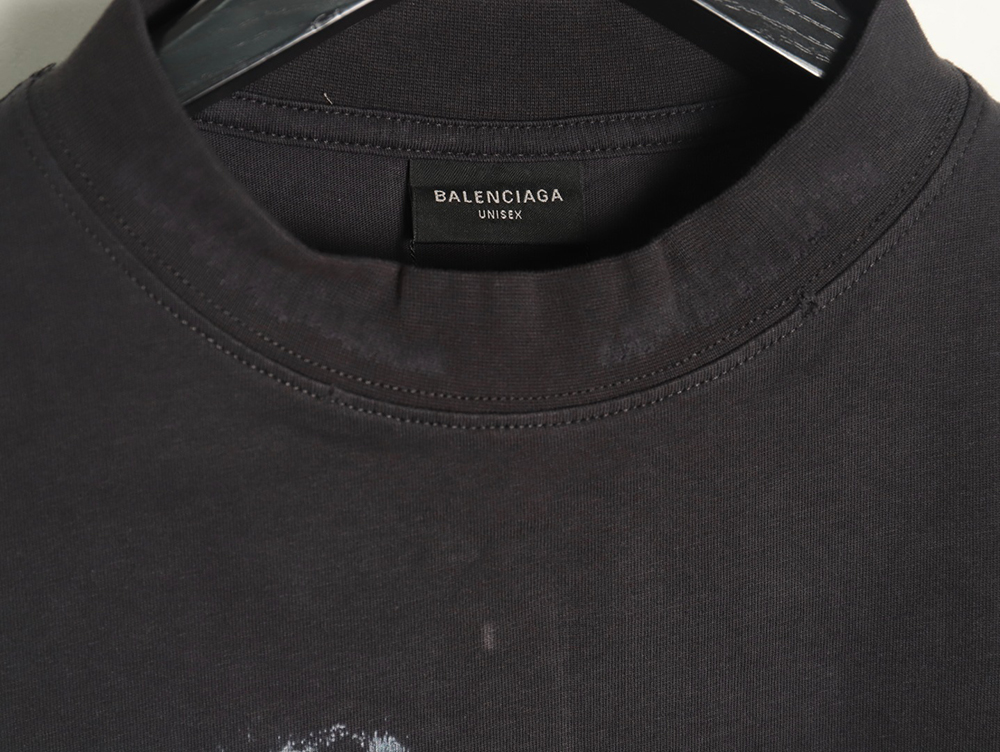 Balenciaga ripped long sleeves with blurred pattern TSK1