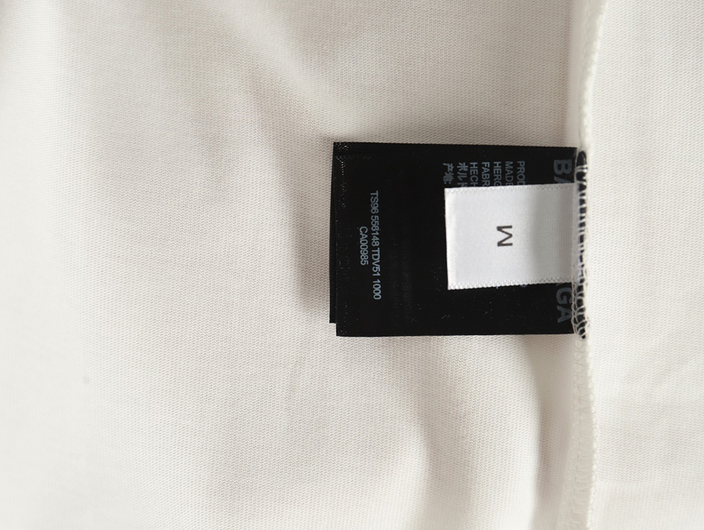Balenciaga geometric logo double B flocked short-sleeved T-shirt