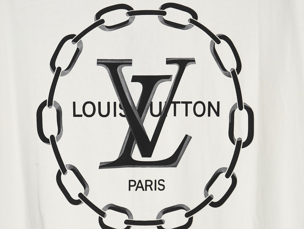Louis Vuitton Back Chain Circle Print Short Sleeve T-Shirt