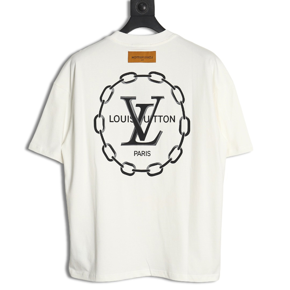 Louis Vuitton Back Chain Circle Print Short Sleeve T-Shirt