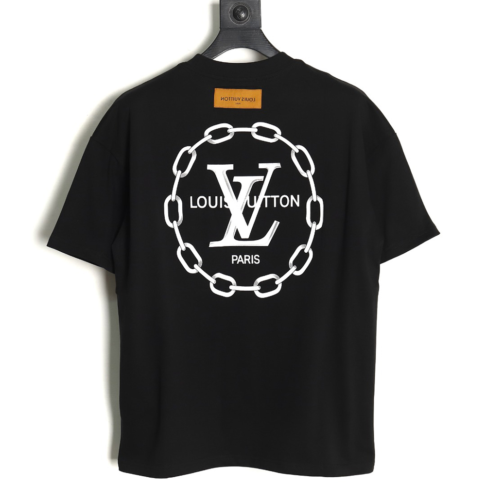 Louis Vuitton Back Chain Circle Print Short Sleeve T-Shirt