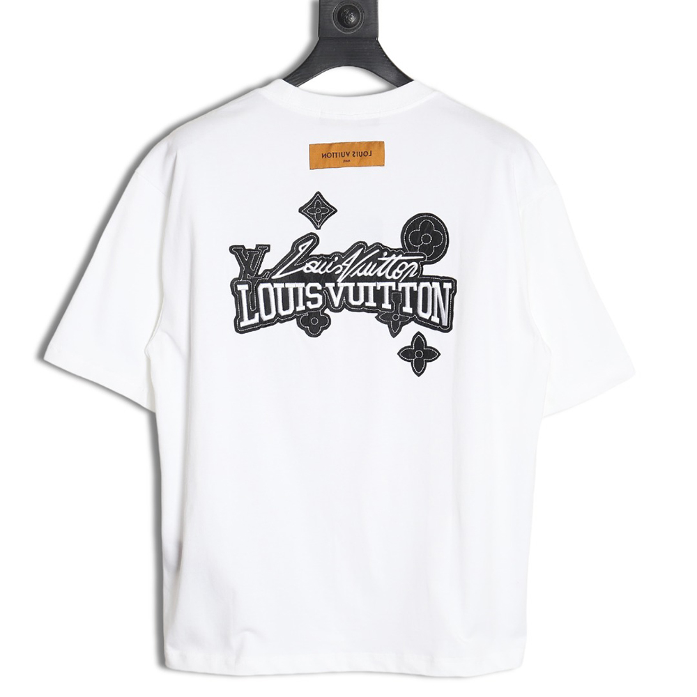 Louis Vuitton heavy letter embroidered short sleeve