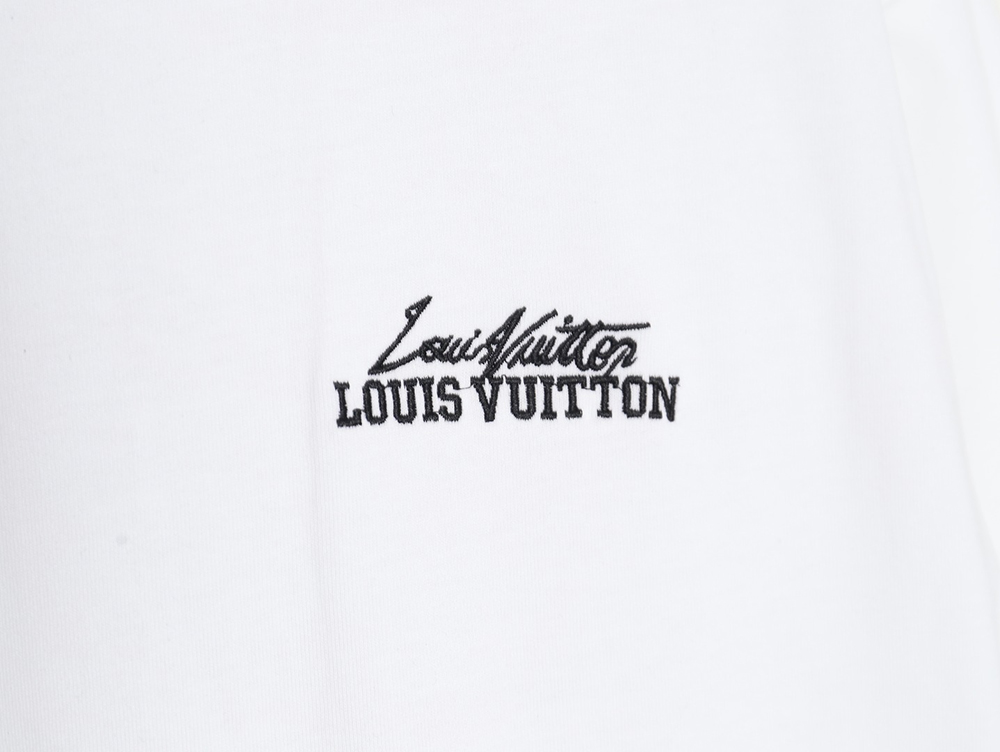 Louis Vuitton heavy letter embroidered short sleeve