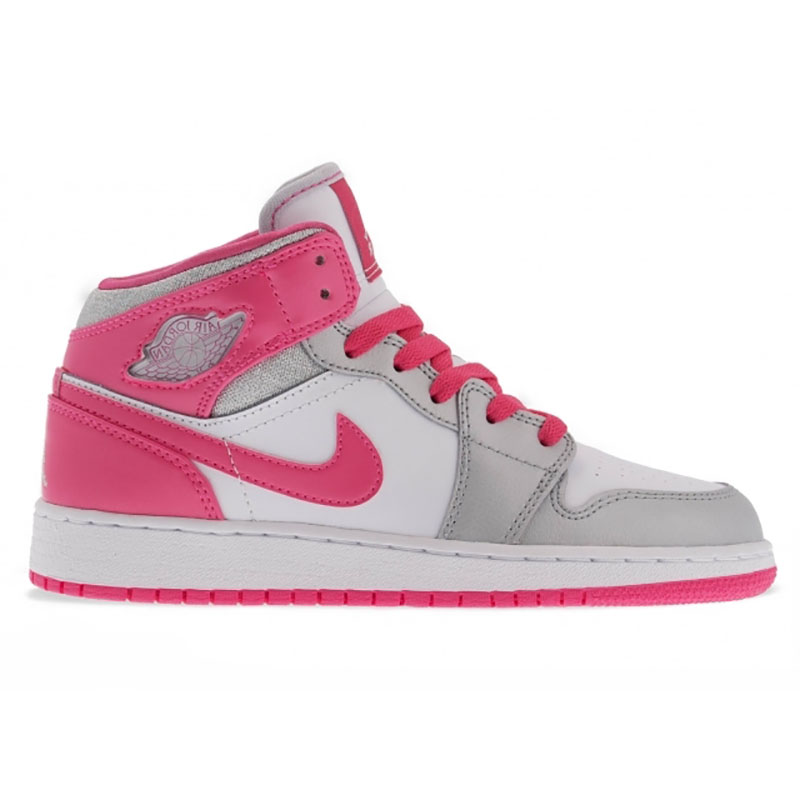AIR JORDAN 1 MID GS 'PLATINUM PINK'