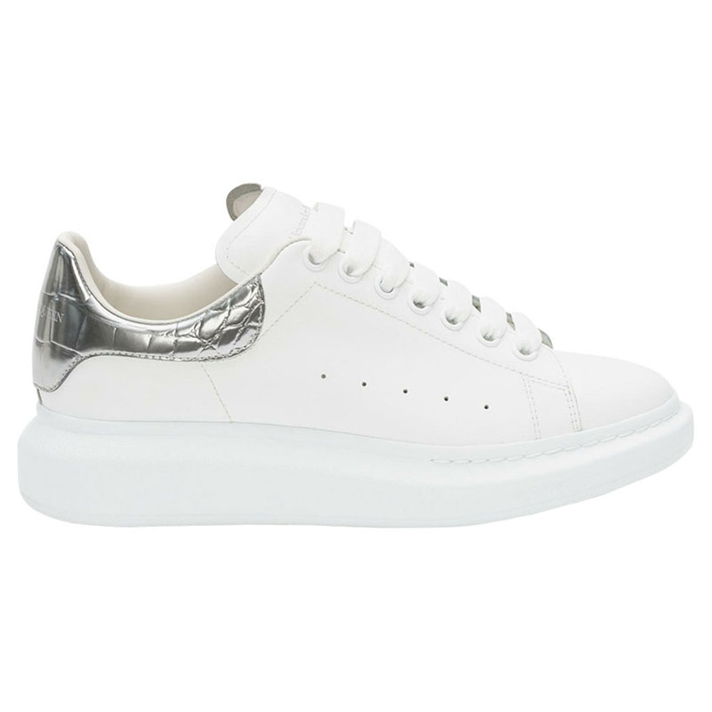 Alexander McQueen Oversized Sneaker 'Silver Crocodile'