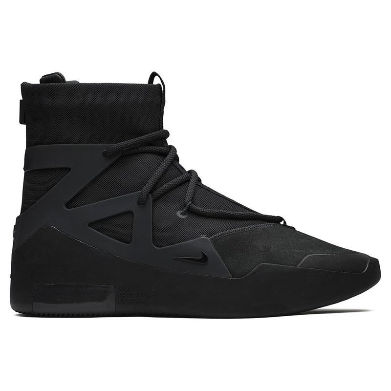 Air Fear of God 1 'Triple Black'(NUDE SHOES WITHOUT SPECIAL SHOE BOX)