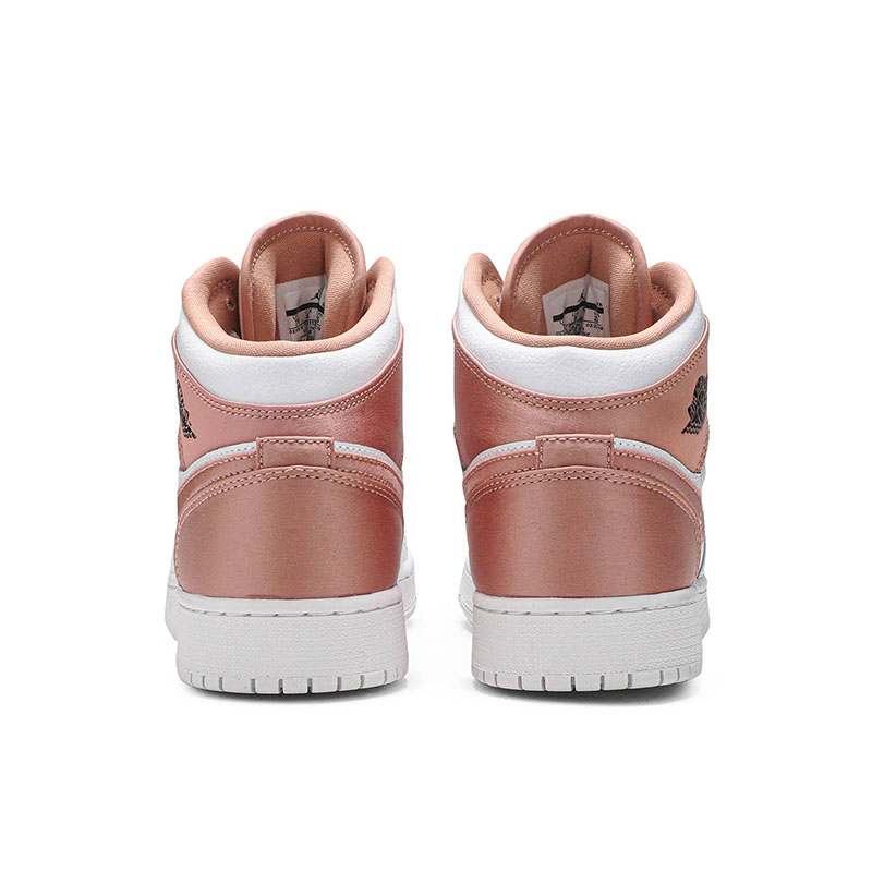 AIR JORDAN 1 MID GS 'WHITE ROSE GOLD'