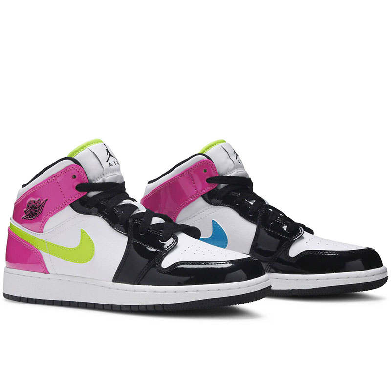 AIR JORDAN 1 MID SE GS 'CYBER ACTIVE FUCHSIA'