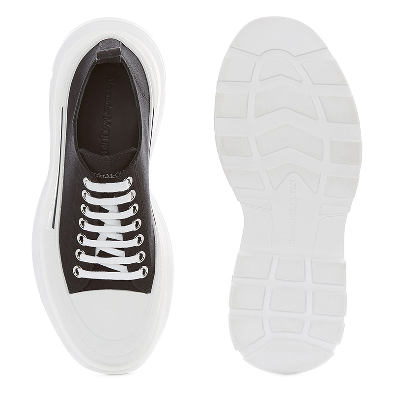 Alexander McQueen Tread Slick Lace Up 'Black White'
