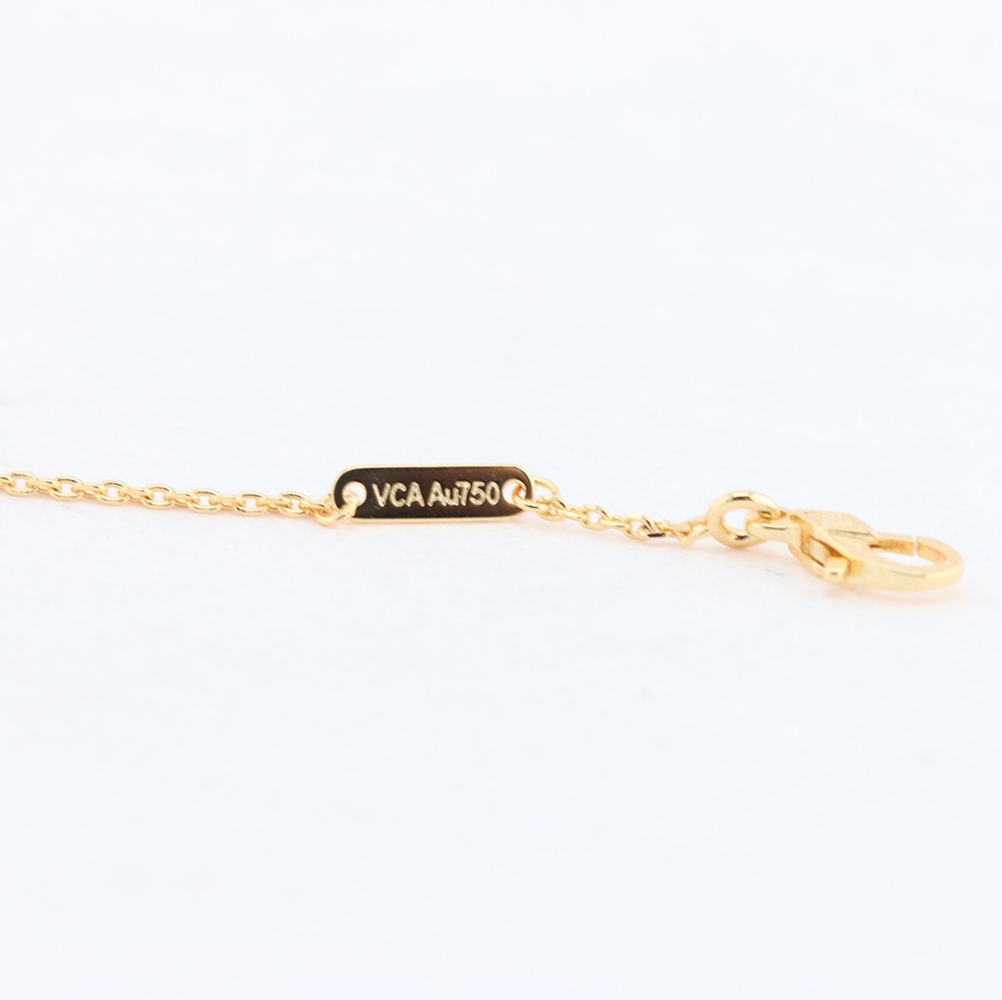 Van Cleef & Arpels, Gold,White Shell Necklaces