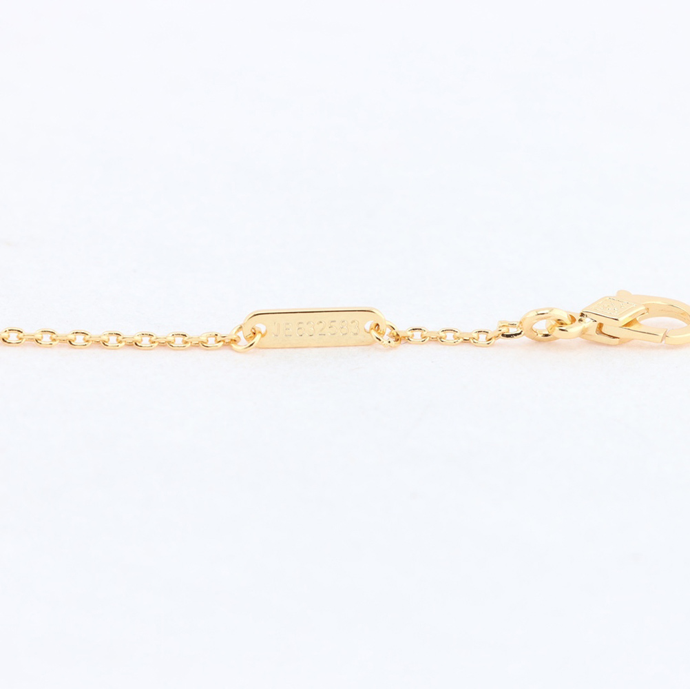 Van Cleef & Arpels, Gold,White Shell Necklaces