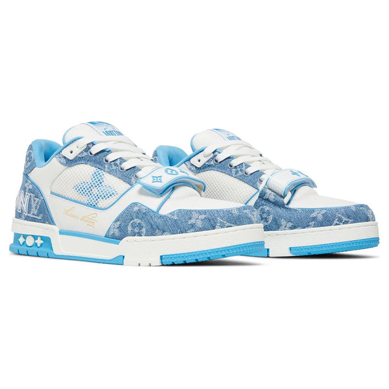 Louis Vuitton Trainer Low 'Light Blue Monogram Denim'