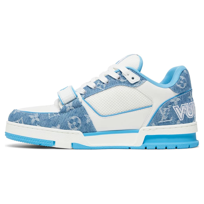 Louis Vuitton Trainer Low 'Light Blue Monogram Denim'