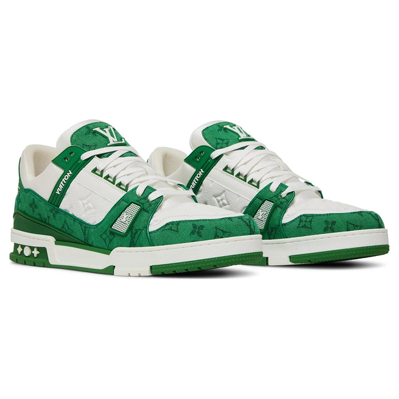 Louis Vuitton Trainer 'Green Monogram Denim'