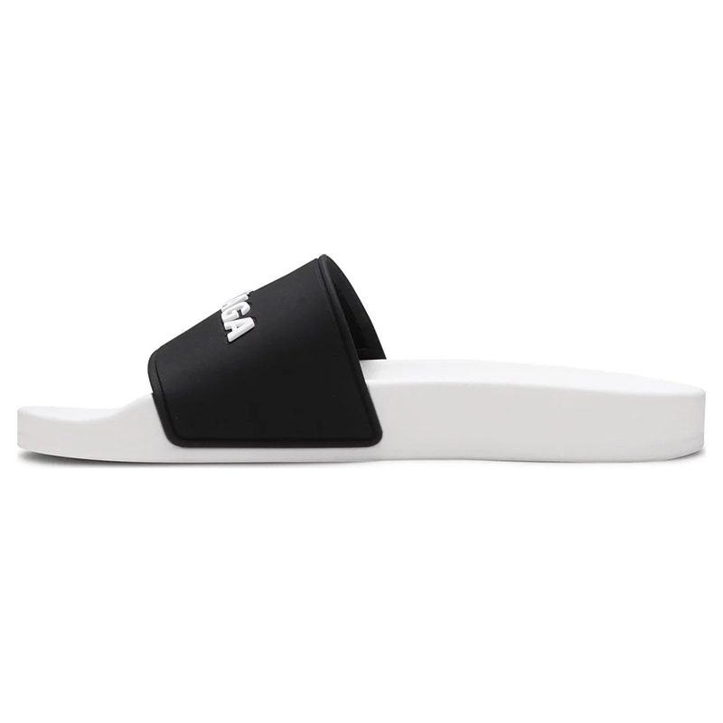 Balenciaga Pool Slides 'White Black'