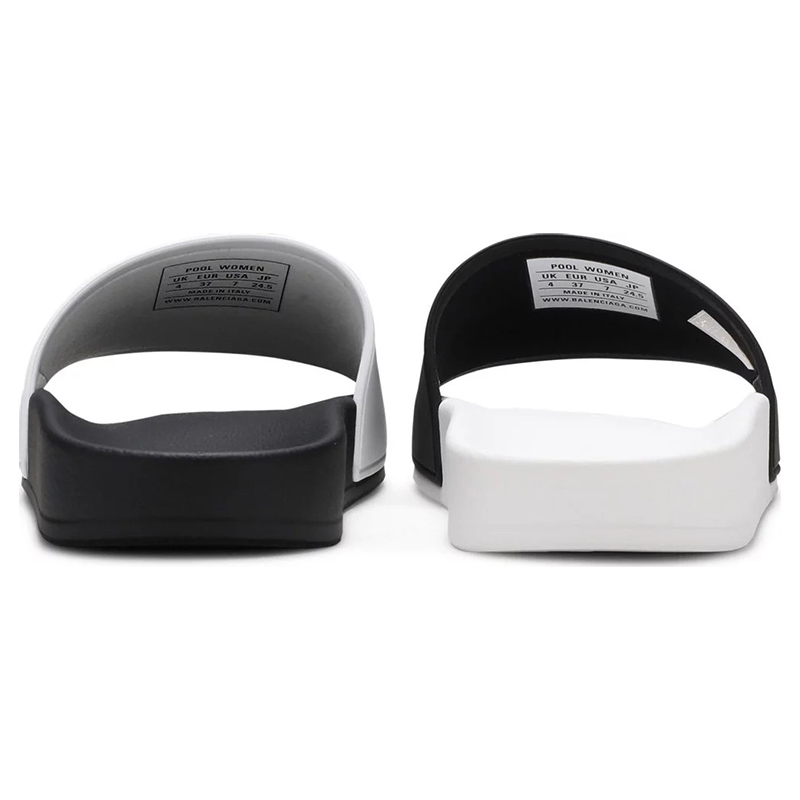 Balenciaga Pool Slides 'White Black'